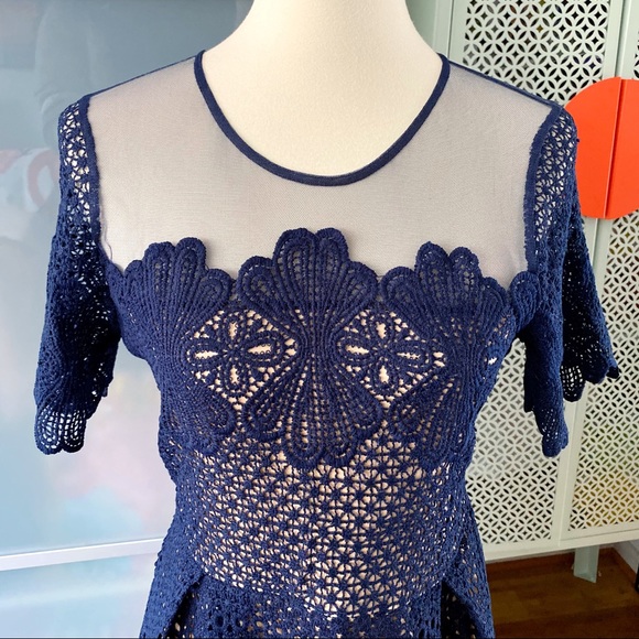 NWT Francesca’s Alya Kandyce Indigo Lace Dress - Picture 3 of 8
